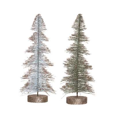 Ensemble de 2 grandes décorations de Noël en forme de sisal blanc