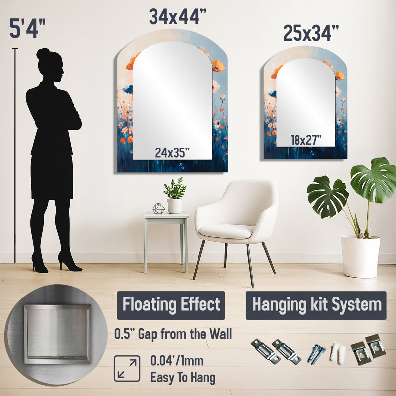 Miroir mural Farmhouse, 34" x 25"