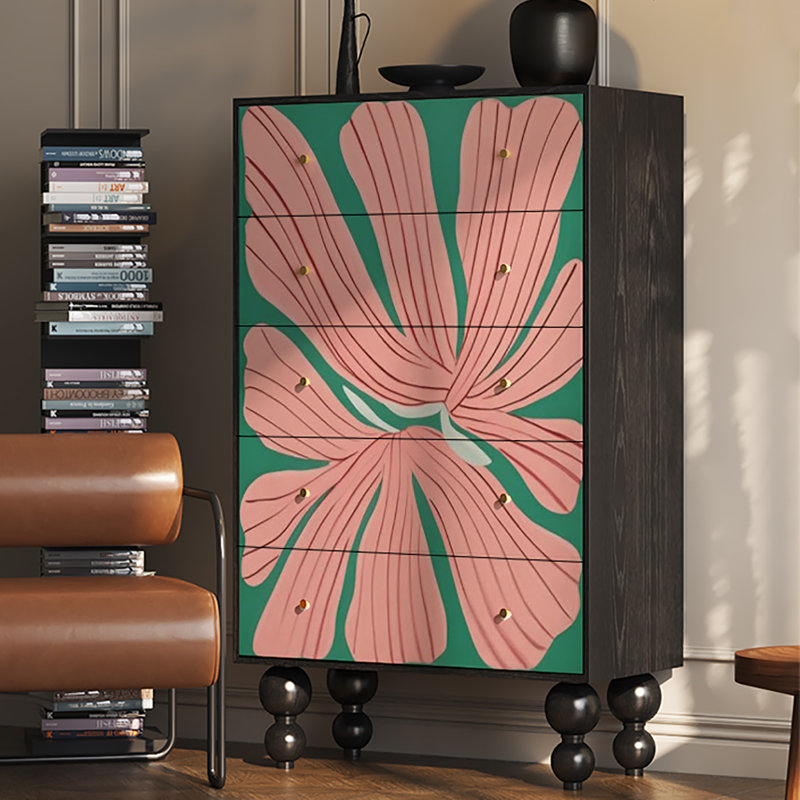 Armoire décorative de salon avec pieds hauts