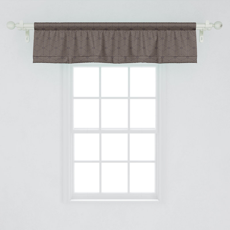 Ensemble de 2 cantonnières hexagonales Ambesonne, L 54 po x L 12 po