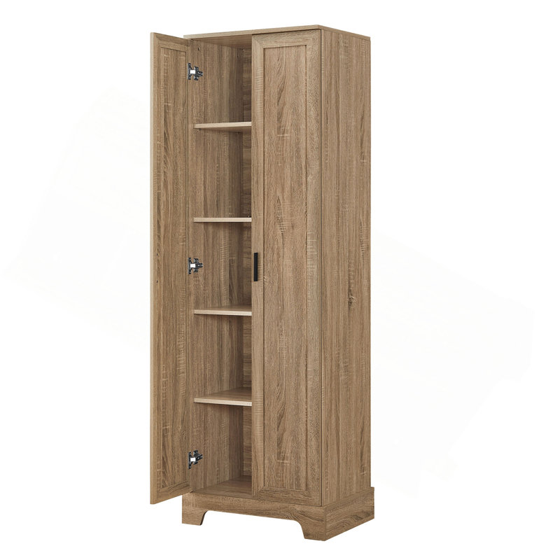 Versatile Bathroom And Office Storage Cabinet With Adjustable Shelves And Anti-Tipping Device, Brown