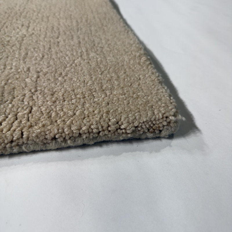 Lansvale Handmade Braided Wool Beige Area Rug, Rectangle 1'6" x 2'3"