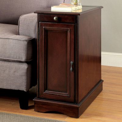 Modern Transitional Design 1Pc Side Table / Nightstand Storage Cabinet Grey Colour USB Outlet Nightstand Multifunctional Home Furniture