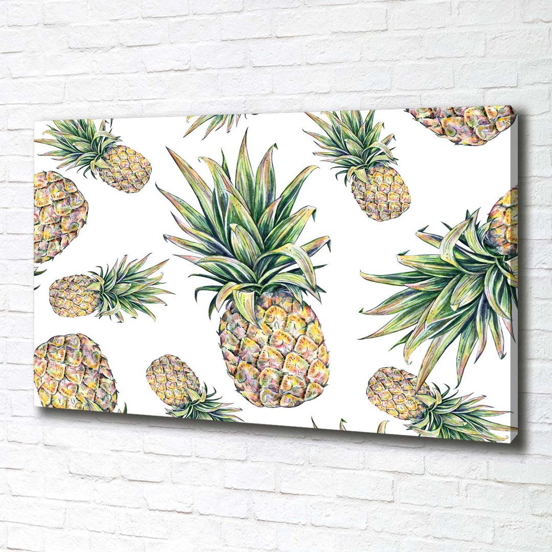 Ananas - Kunstdrucke auf Leinwand - Wrapped Canvas