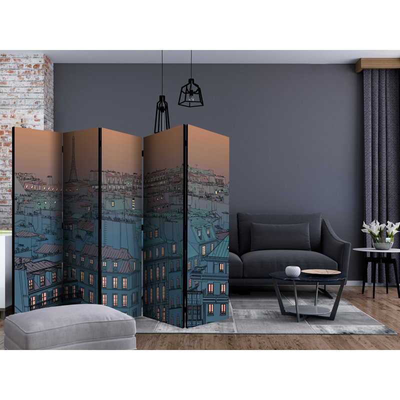 Depuy 225cm W x 172cm H 5 - Panel Solid Wood Folding Room Divider