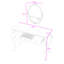 Bureau de maquillage avec miroir et tiroirs de rangement-240155980