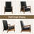 Ilaan 26" Classic Faux Leather Manual Push Back Recliner With Parawood Base (Set Of 2)-1464308145