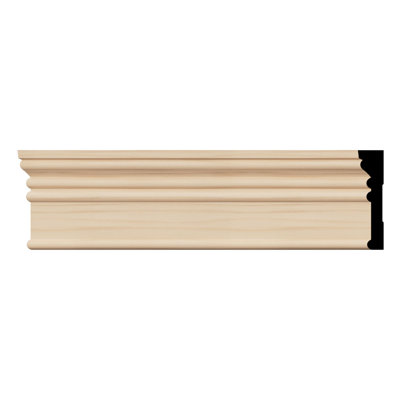 MRB3 - Americraft Howe Casing Solid Hardwood Moulding, 11/16"D x 3 1/4"W x 96"L, Stain Grade Alder