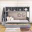 Godo Kids Twin Over Full Bunk Bed with Drawers-1930722388