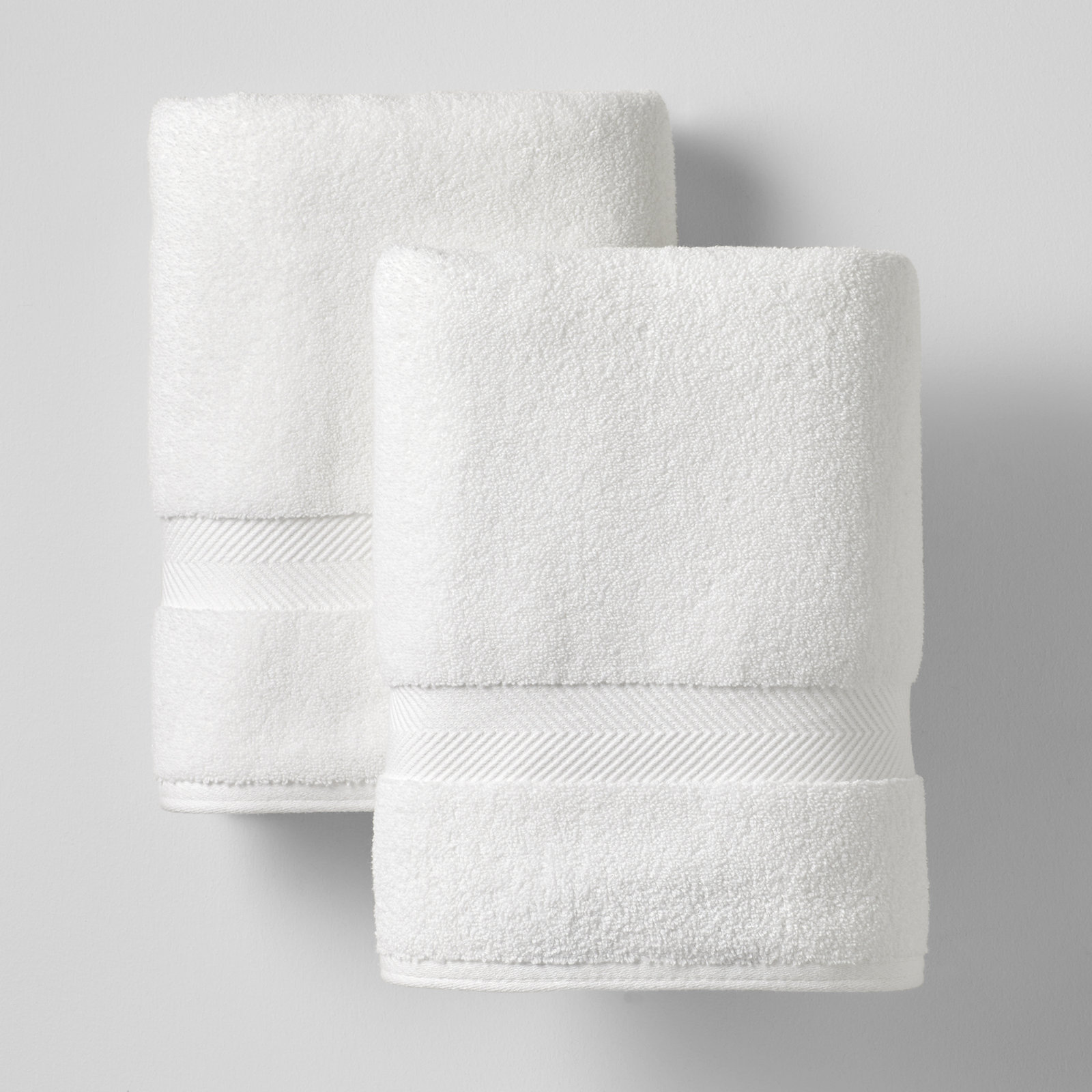 Rane Plush Cotton Bath Towel, White