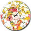 Horloge murale rétro style rétro coquelicots IV - Mid-Century-40743679