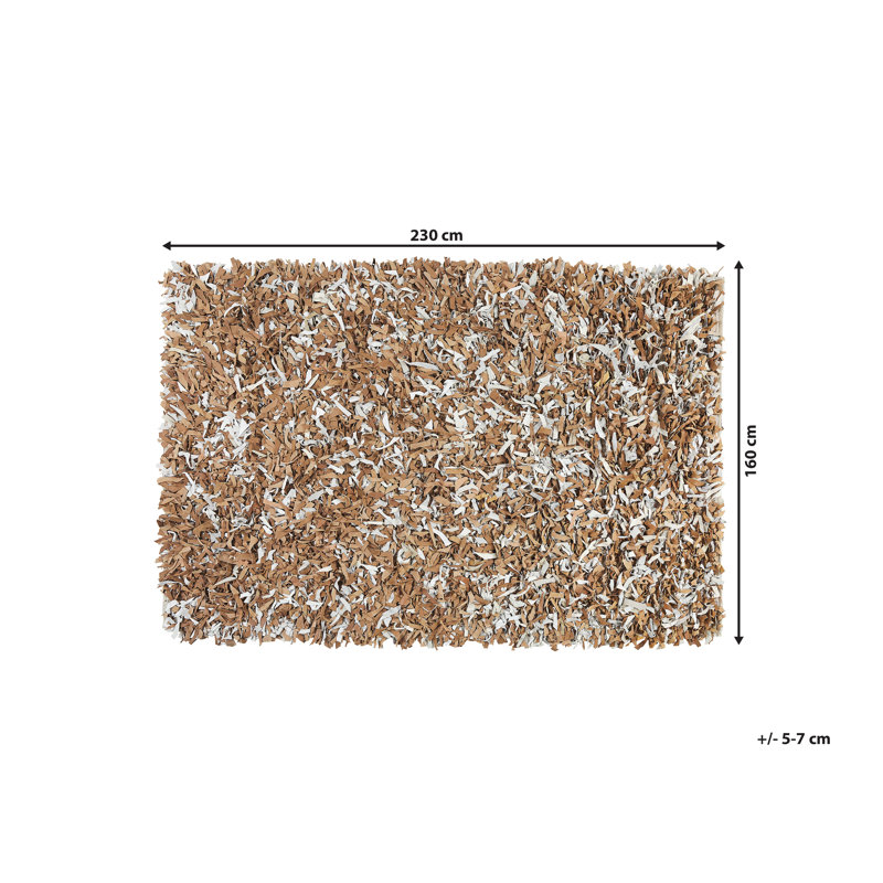 Casin Leather Shag 160cm X 230cm Area Rug