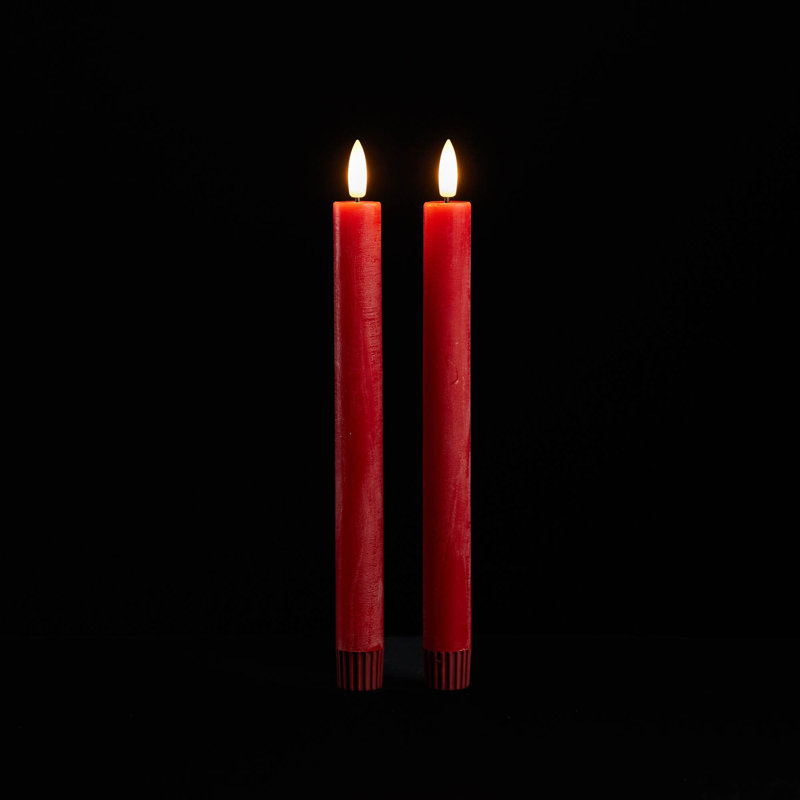 Bougie FIA Wick Taper, Cône de 9,5 po x 0,75 po, Rouge