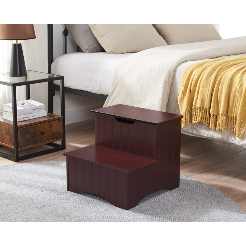 Tabouret en bois pour adultes et enfants Sandro, Noyer