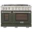 48 in. 6.7 cu. ft. Natural Gas Range Two Ovens in Olive Green with True Simmer Burners-1592471061-1592471064