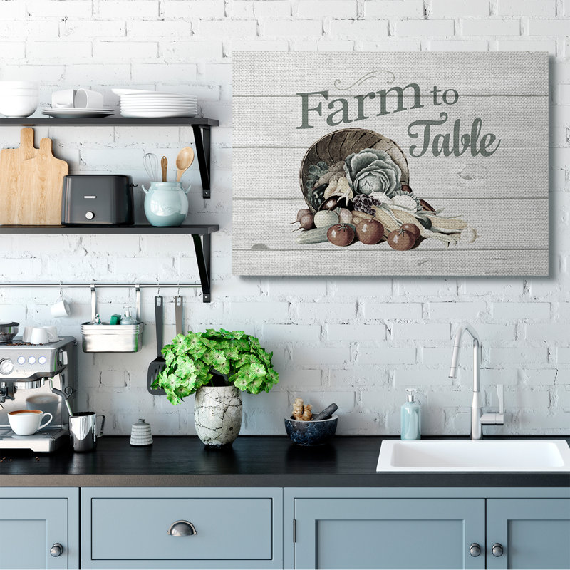 « farm to table legumes rustique », reproduction d’art en bois texturé par le samedi soir, impression sur bois, Toile tendue