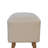 Soild Wood Cream Boucle Squoval Bench