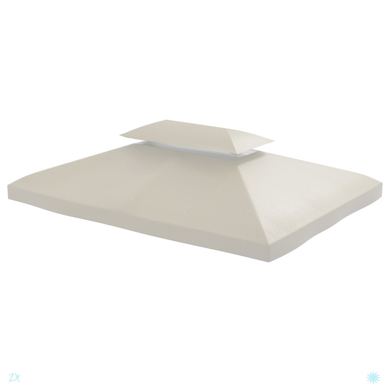 Auvent de remplacement pour abri de jardin, housse UV à 2 niveaux pour abri de jardin extérieur 9,84 pi x 9,84 pi (sommet seulement)