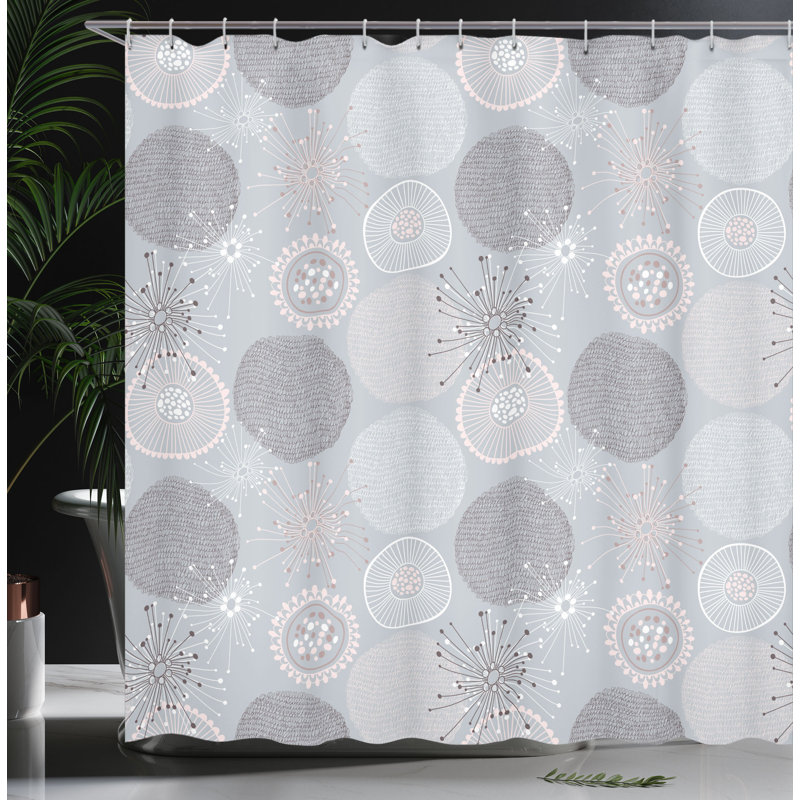 Shower Curtain with Hooks Included, 84"H x 69"W