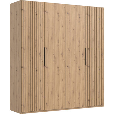 Anaka 4 Door Manufactured Wood Wardrobe