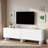 Modern Wavy Door TV Stand for TVs up to 75", Cream Media Console with 4 Cabinets, Adjustable Shelves & Cable Management for Living Room-885064152
