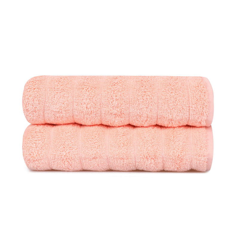 Ensemble de 2 essuie-mains 2 pièces 100% coton, Rose clair