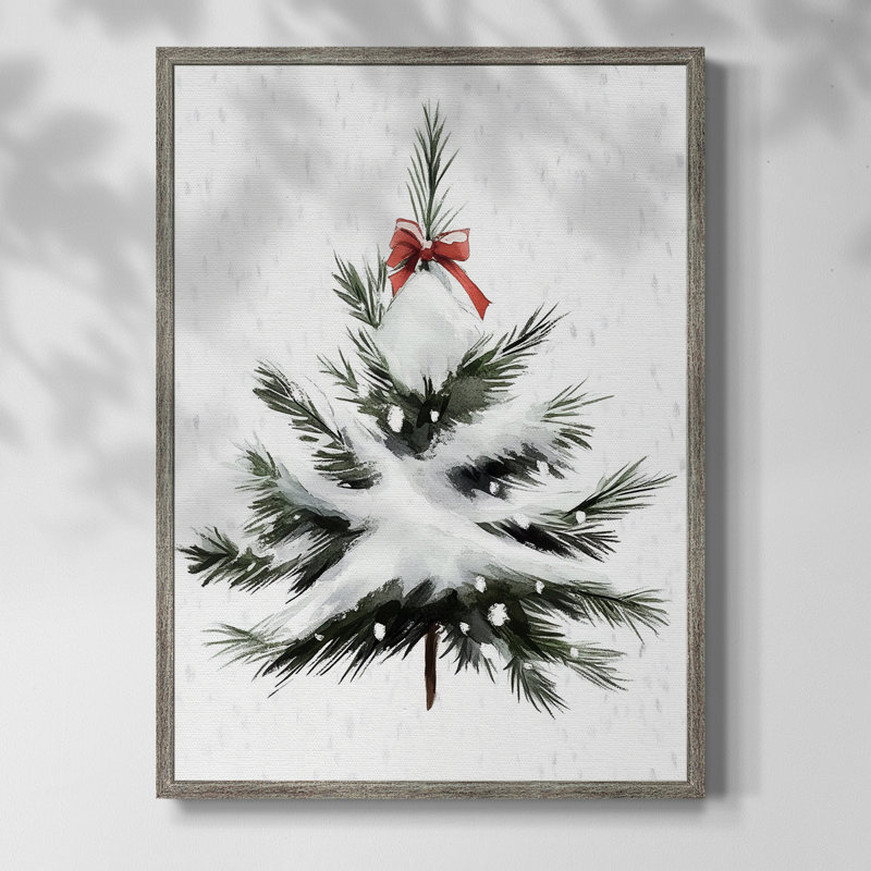 «Christmas Holiday Art» CECXLIX, reproduction d'art encadrée - bois massif, H 30 po x l 24 po