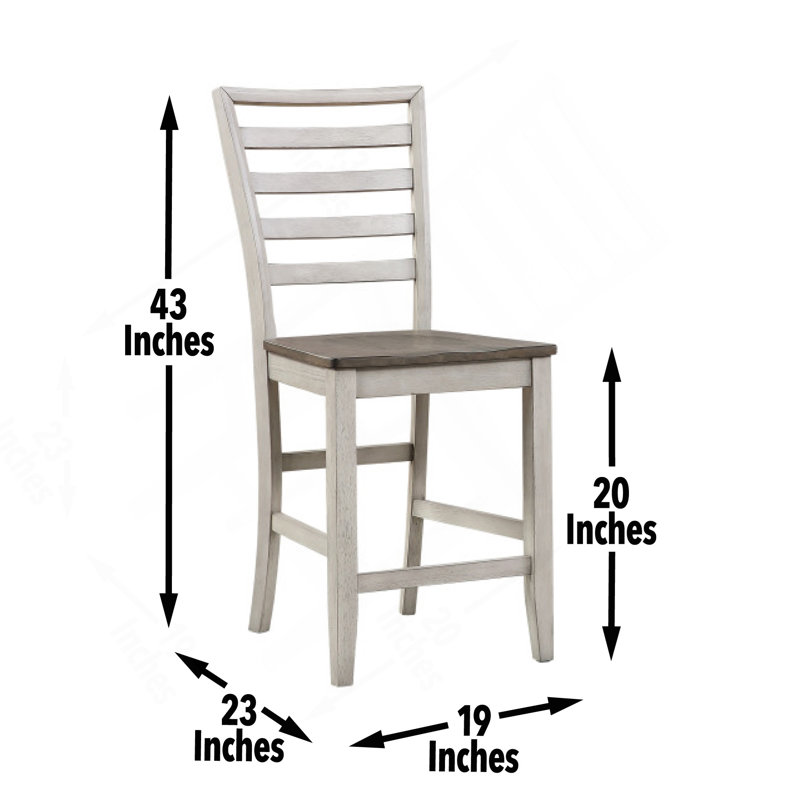 Abacus - 5 Piece Counter Dining Set - White