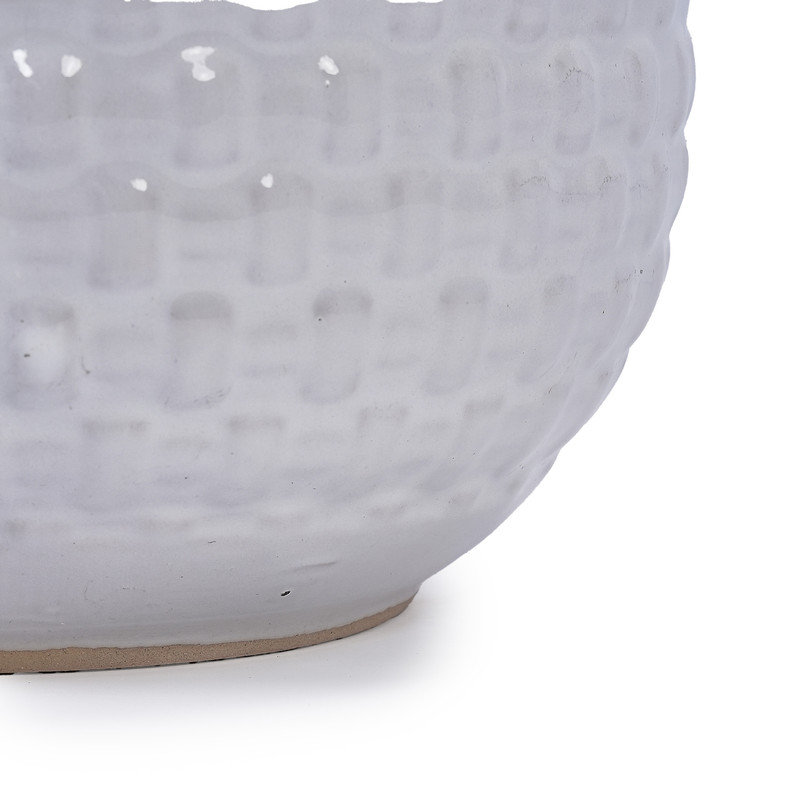 3 Pieces Ceramic Flowerpot, Modern Planter for Patio, Garden or Windowsills, Matte White