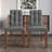 Brown Wooden Dining Chair With Velvet Cover-2040675551