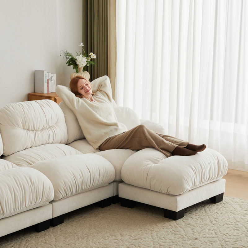 Canapé Flora RSF chenille - beige, Beige
