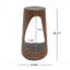 Table d'appoint d'extérieur, table de bout à conception creuse, tabouret de jardin pour patio, table d'appoint décorative pour terrasse de balcon sur la plage, béton léger, texture semblable au bois