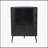 Modern 3-Tier Corner Storage Cabinet with Tempered Glass Doors and Removable Shelves