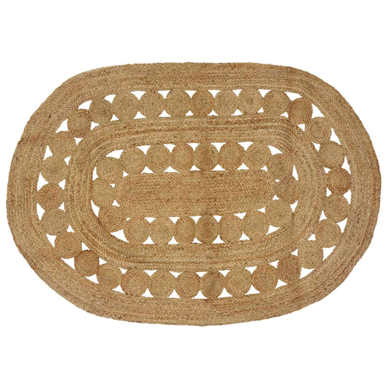 Hand Braided Area Rug, Oval 122cm x 183cm