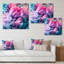 Rose et bleu liquide à l'encre liquide II - Art mural moderne et contemporain sur toile-298998372-298998378