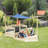 Outsunny x Solid Wood Sandbox with Cover