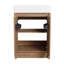 Meuble-lavabo autoportant simple 24 po avec plateau en résine et tablette Khamille-1852324507