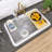 33 In. L X 19 In. W White Drop-In/Undermount Kitchen Sink Single Bowl Fireclay Workstation Sink With Accessories﻿