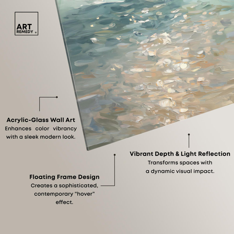 Impression sur acrylique Sea Sunset Coastal Decor par Art Remedy, H 24 po x l 20 po