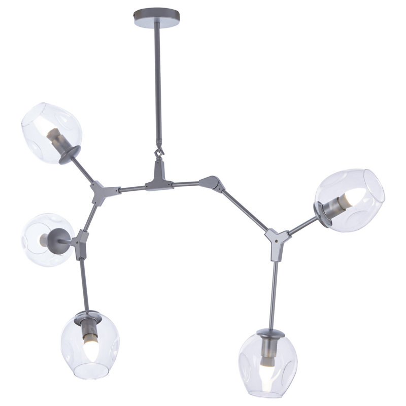 Kane 5 - Light Silver Geometric Pendant