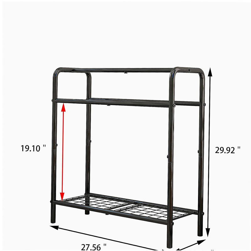 3 Tier Metal Towel Rack, Freestanding Towel Holder for Bathroom, Save Space with Storage, Display Rack for Bedroom, Bathroom, Swimming Pool, Black