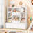 Storage Organizer with 3 Removable Drawers, White Cube Bookcase