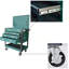 Green Multi-Tool Cart With Wheels 34.5'' W Steel Bottom Rollaway Chest with Wheels