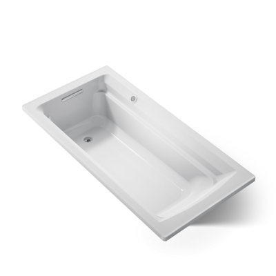Archer 72" x 36" Drop-in Soaking Acrylic Bathtub with Heated