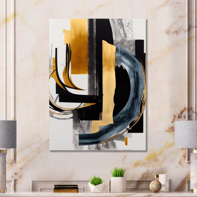 Donatus Abstract Wall Decor on Metal, 20" H x 12" W x 1" D