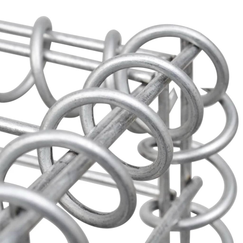 Gesele Grey Metal Gabion Basket, 100cm H x 100cm W x 30cm D