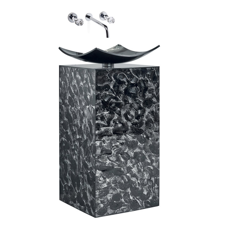 Nook 13.38'' W Single Vanity, Black, Black