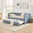Twin‑Size Upholstered Daybed With Pull‑Out Trundle & Side Pockets-838095548-838095551