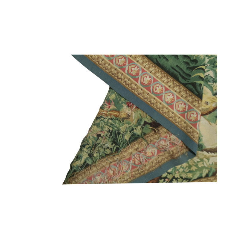 Hand-Knotted High-Quality Green/Caramel/Beige Area Rug