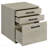 3-Drawer Whitewashed Grey Home Office File Cabinet For Document Storage